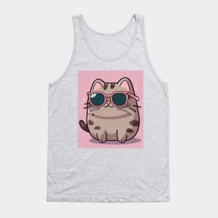 Cute pusheen chilling Tank Top